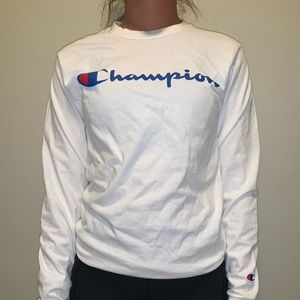 White Champion Long Sleeve